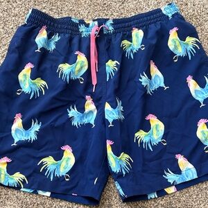 Chubbies Chubbies Navy Rooster Print Athletic Shorts
